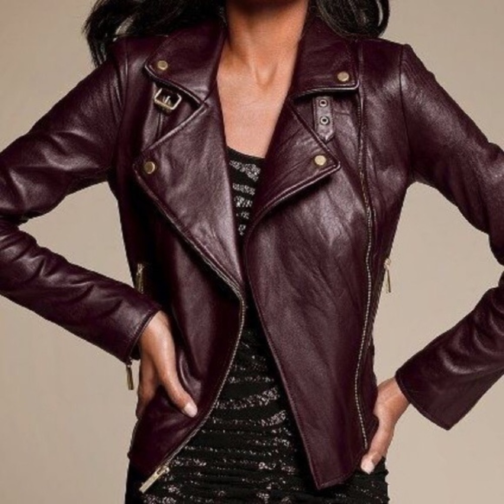 Victoria’s Secret Oxblood LeatherJacket